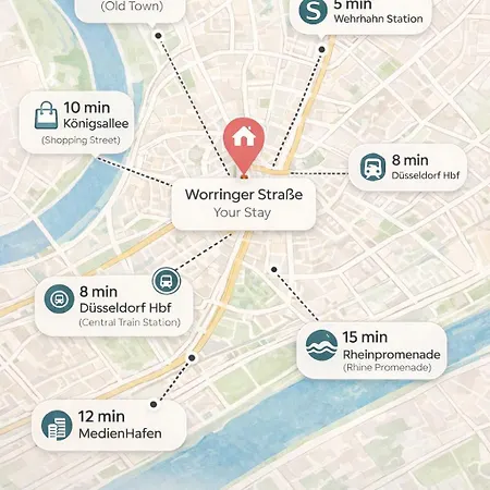 Cozy Comfort 2 Bedroom With Balcony Apartmán Düsseldorf